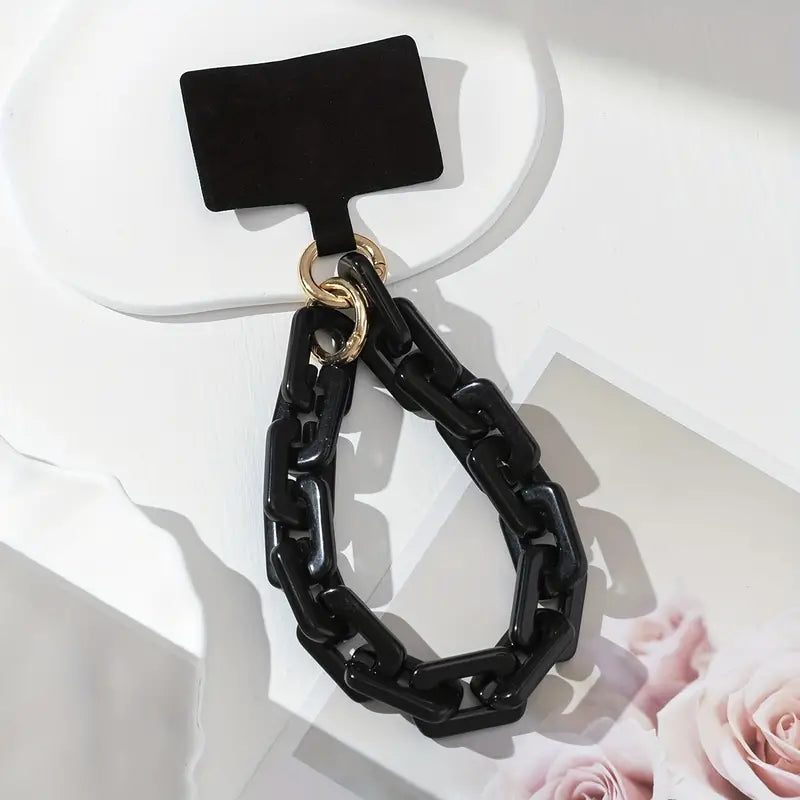 acrylic phone wristlet keychain