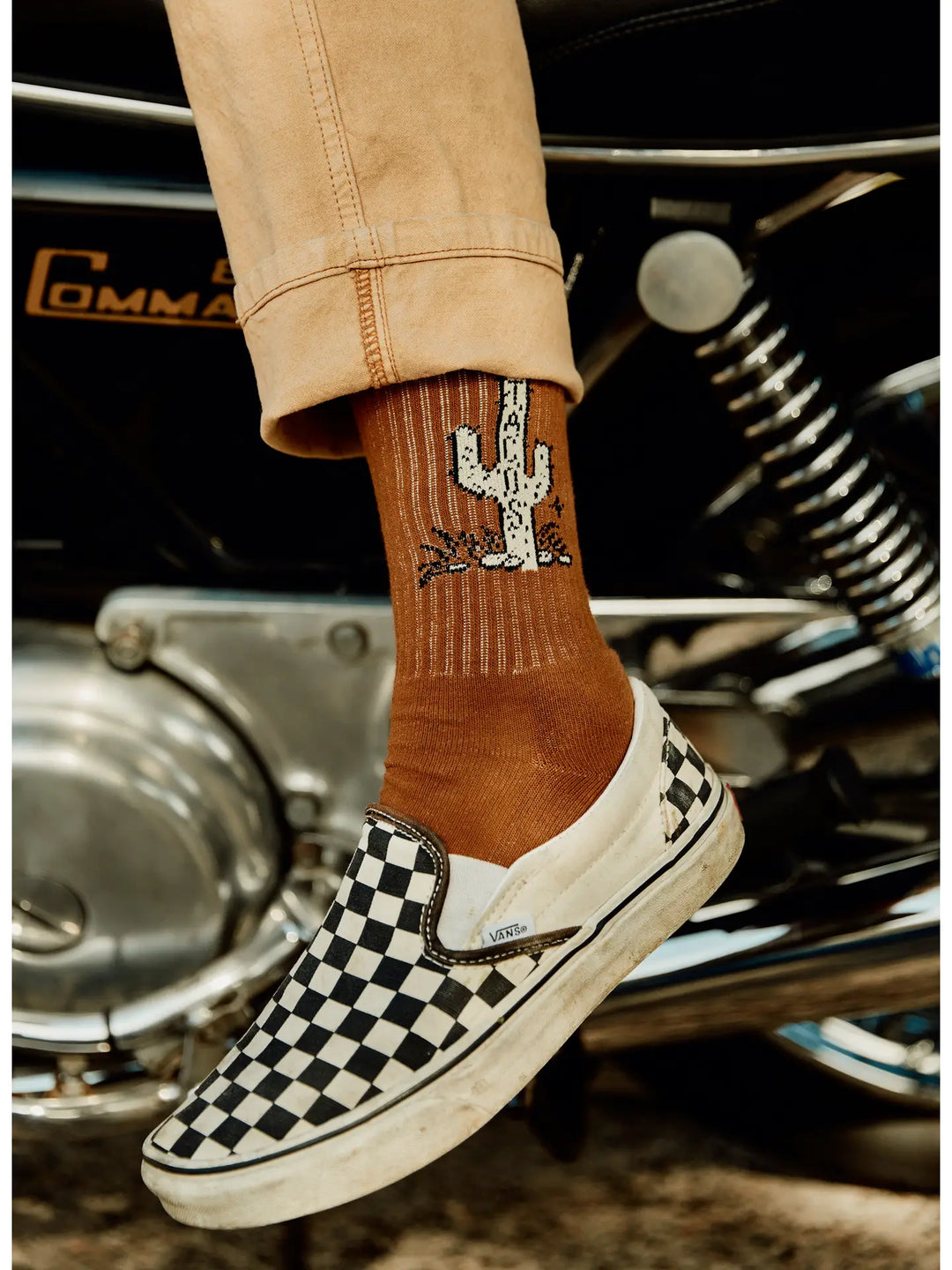 Cactus Taco Western Comfy Crew Socks