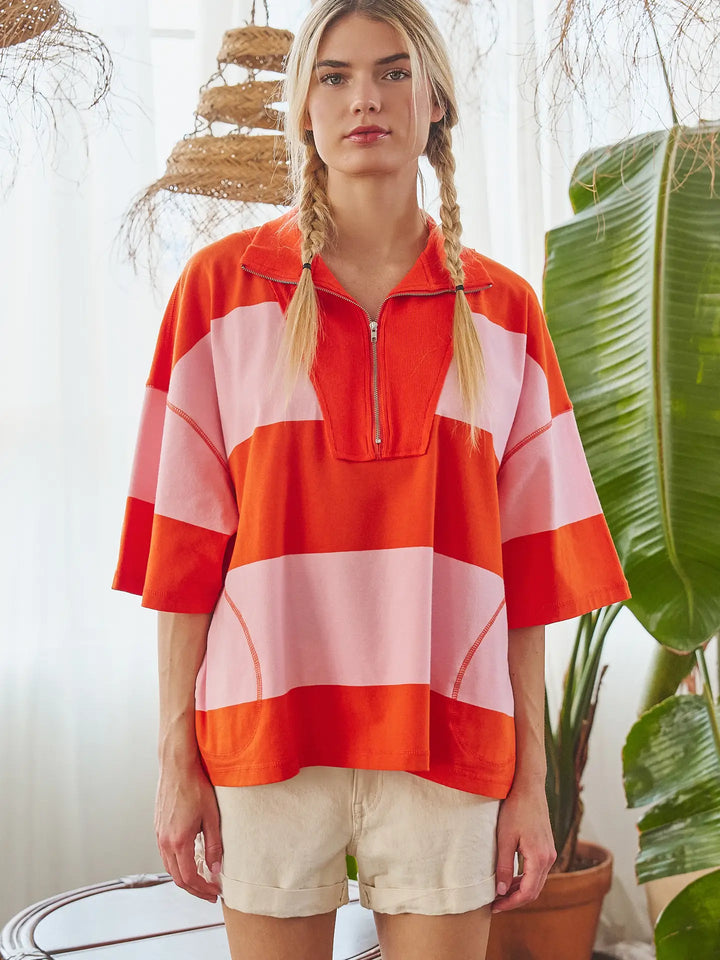 The Harper Pop Colorblock Top