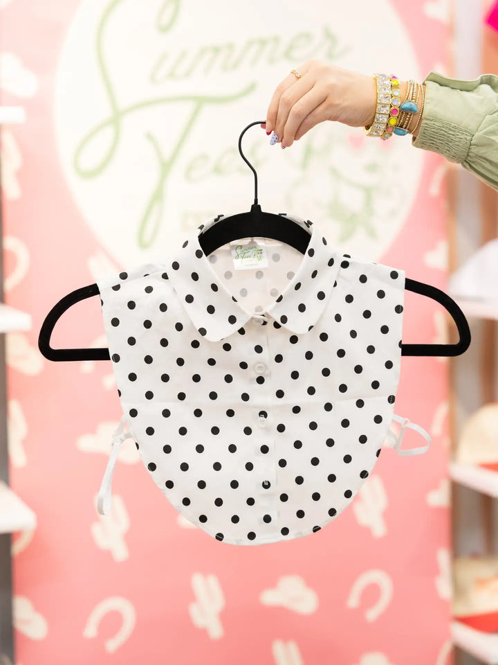 Polka Dot Fake Collar Dickey