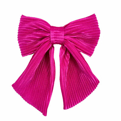 Bubble Gum Pleated Hair Bow