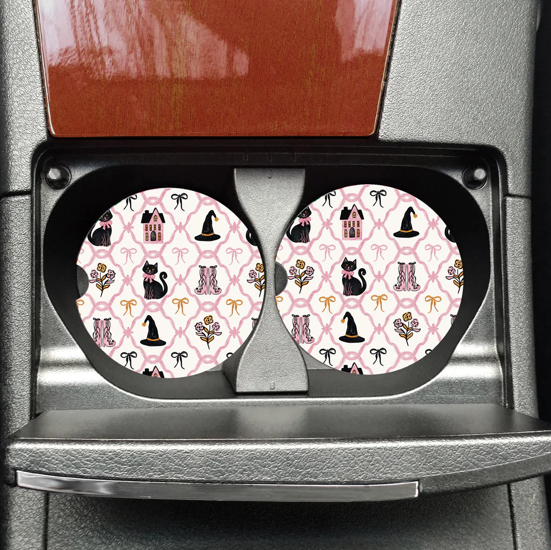 Halloween Coquette Car Coasters
