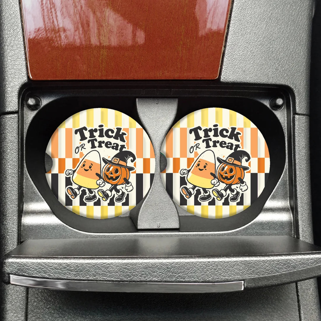 Trick or Treat Halloween Car Coasters