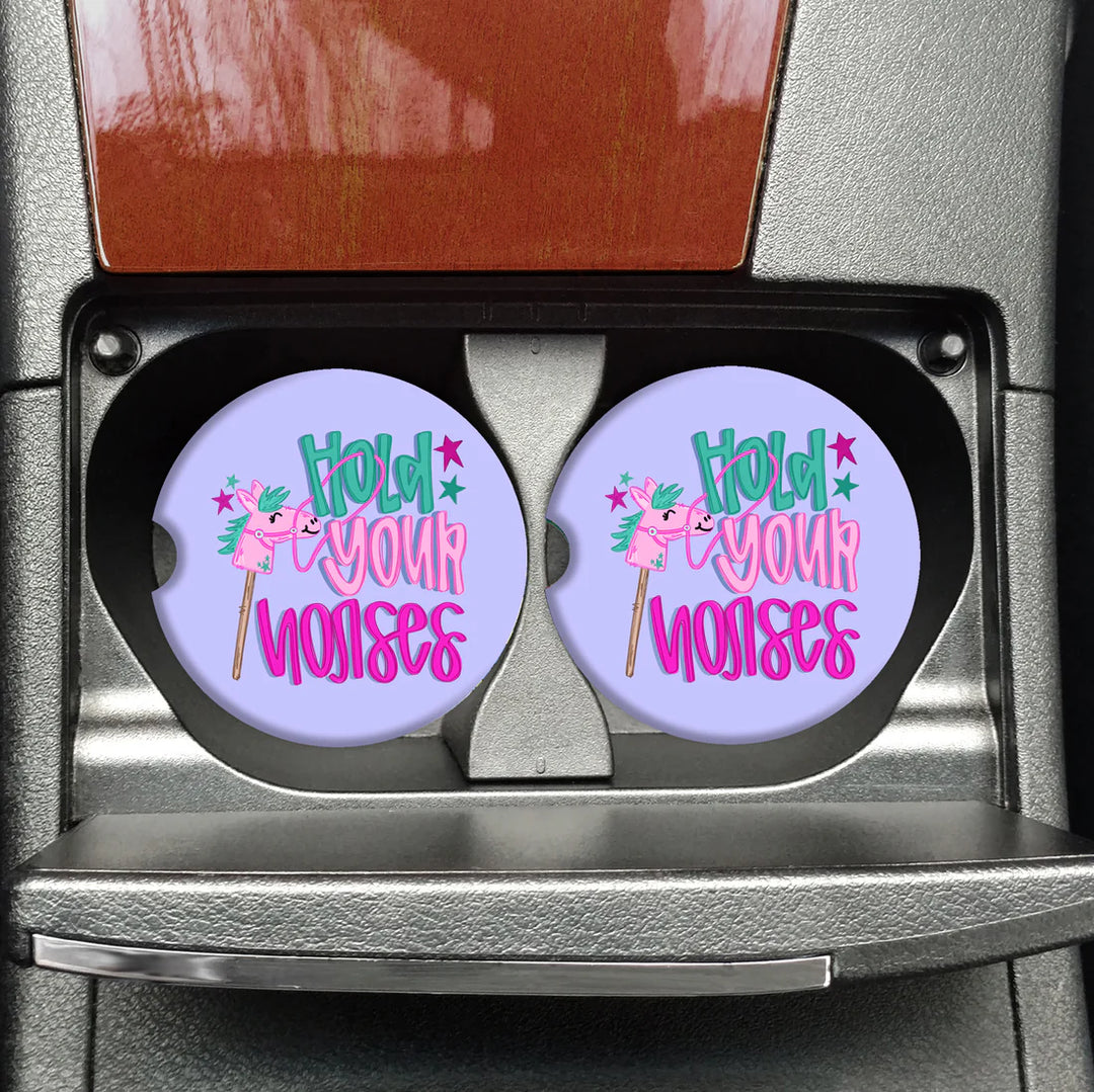 Hold Your Horses Car Coasters