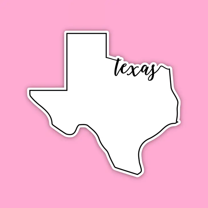 Texas State Outline Sticker
