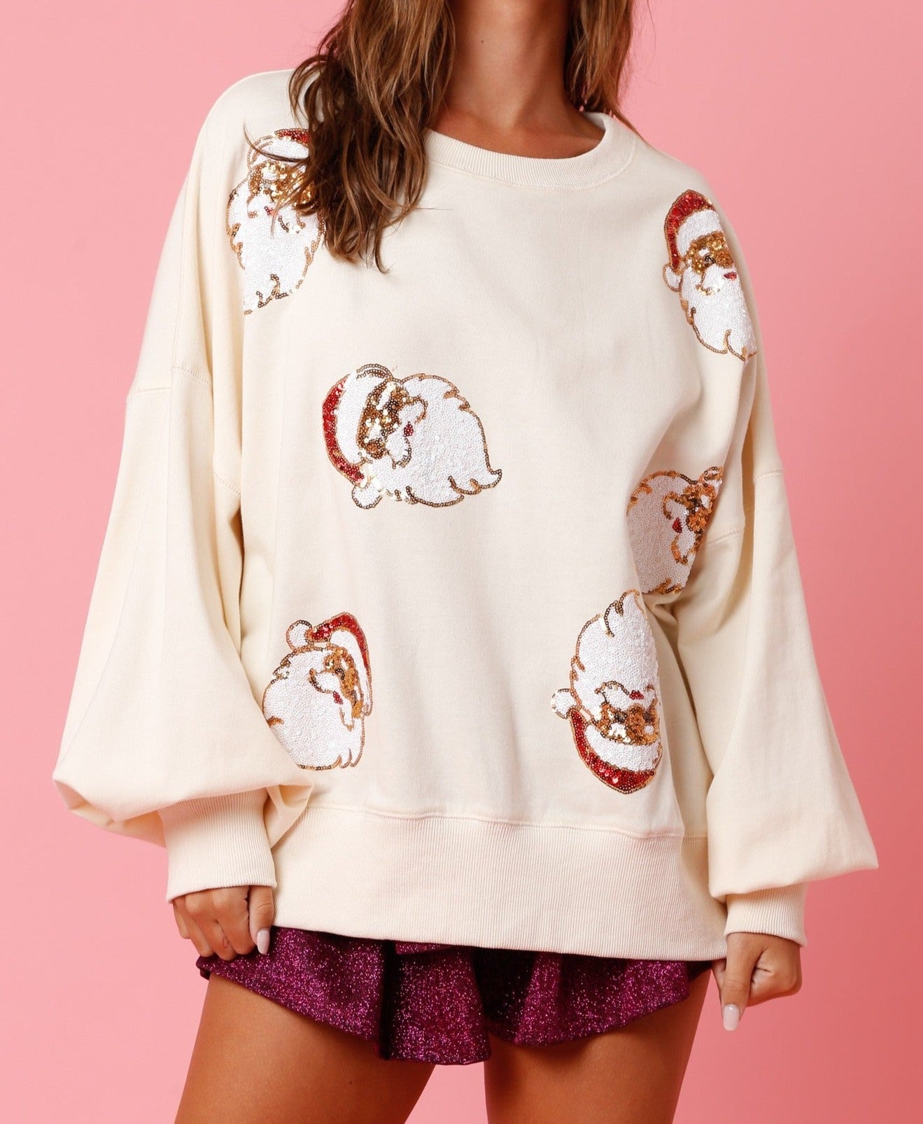 Sequin Santa Sweater
