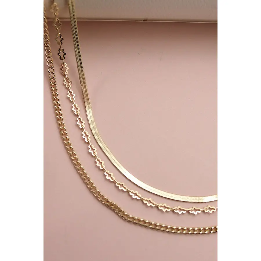 Triple Layer Gold Necklace