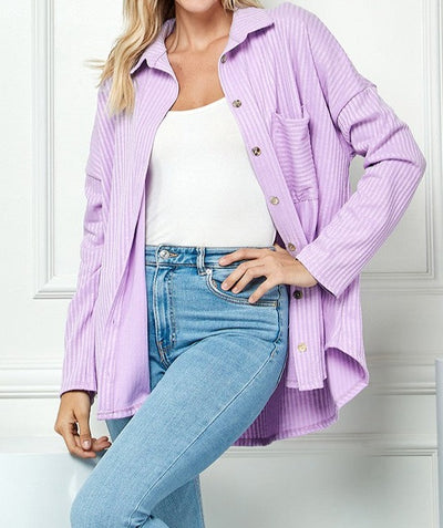 The Lacey Lavender Shacket