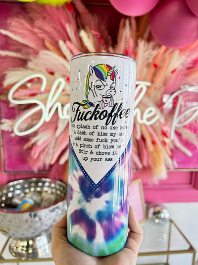 Fuckoffee Skinny Tumbler Pop