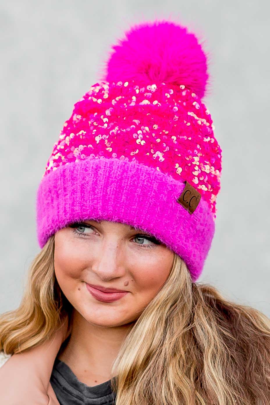 Sequin CC Beanie