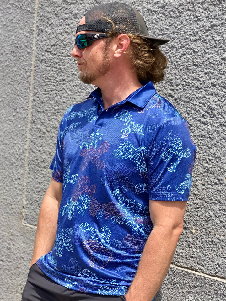Atlantic Blue Camo Polo