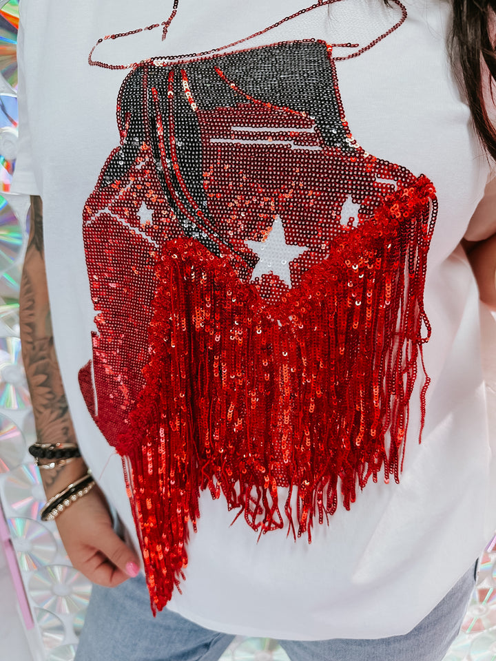 Wreck Em Cowgirl Graphic Top