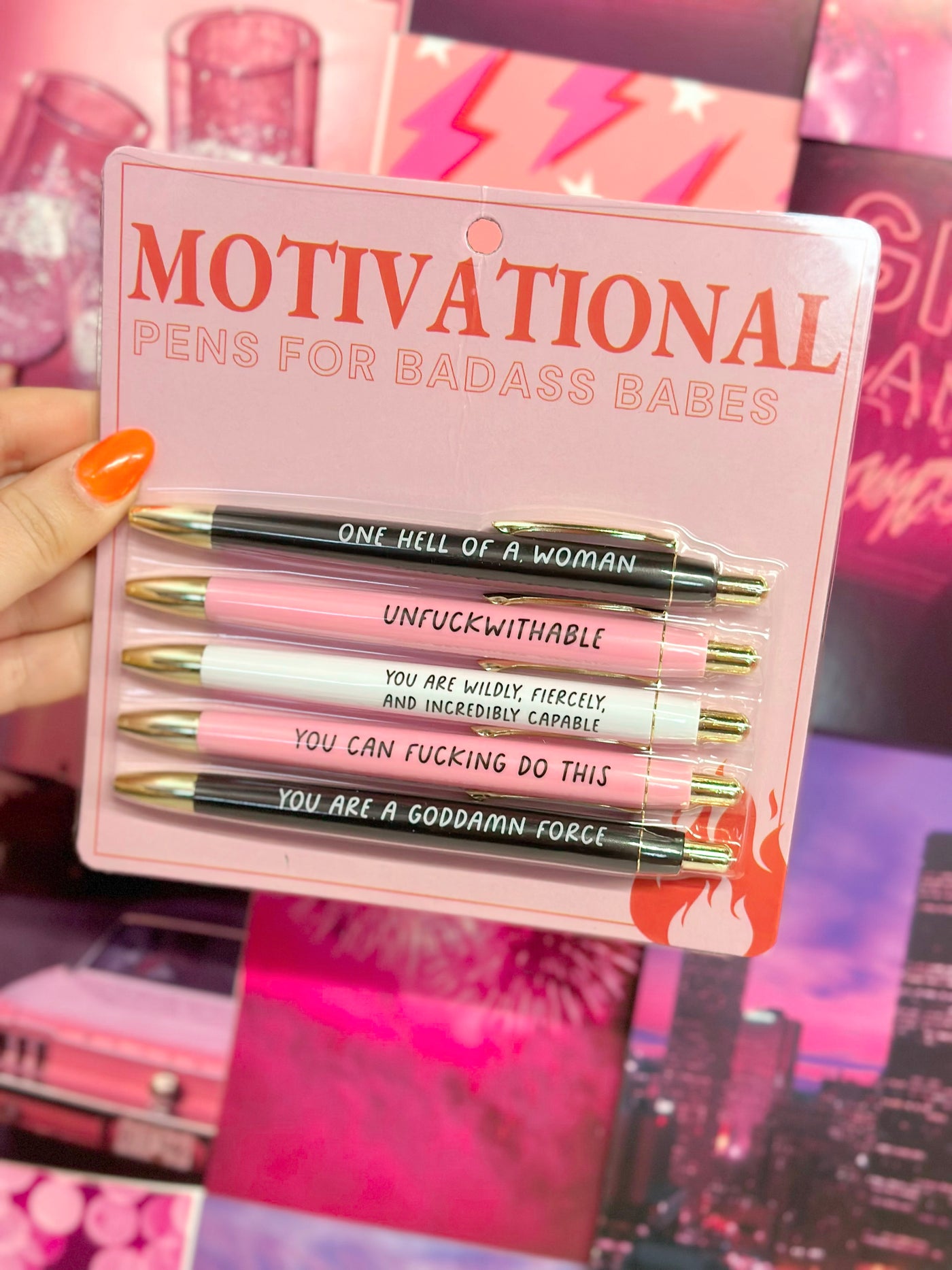 Motivational Badass Babes Pen Set