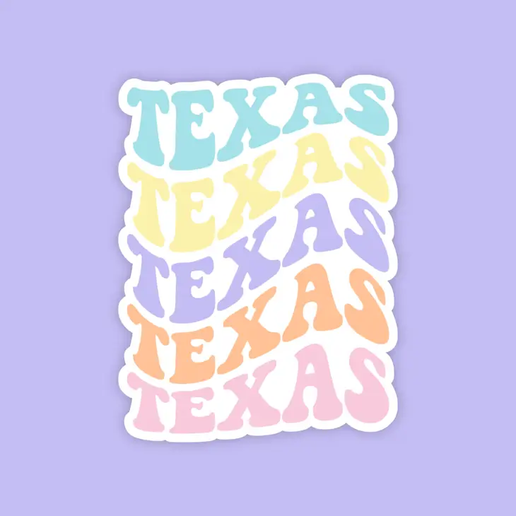 Texas Retro Sticker