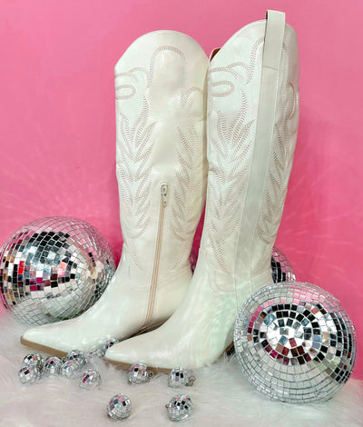 Stagecoach White Boots