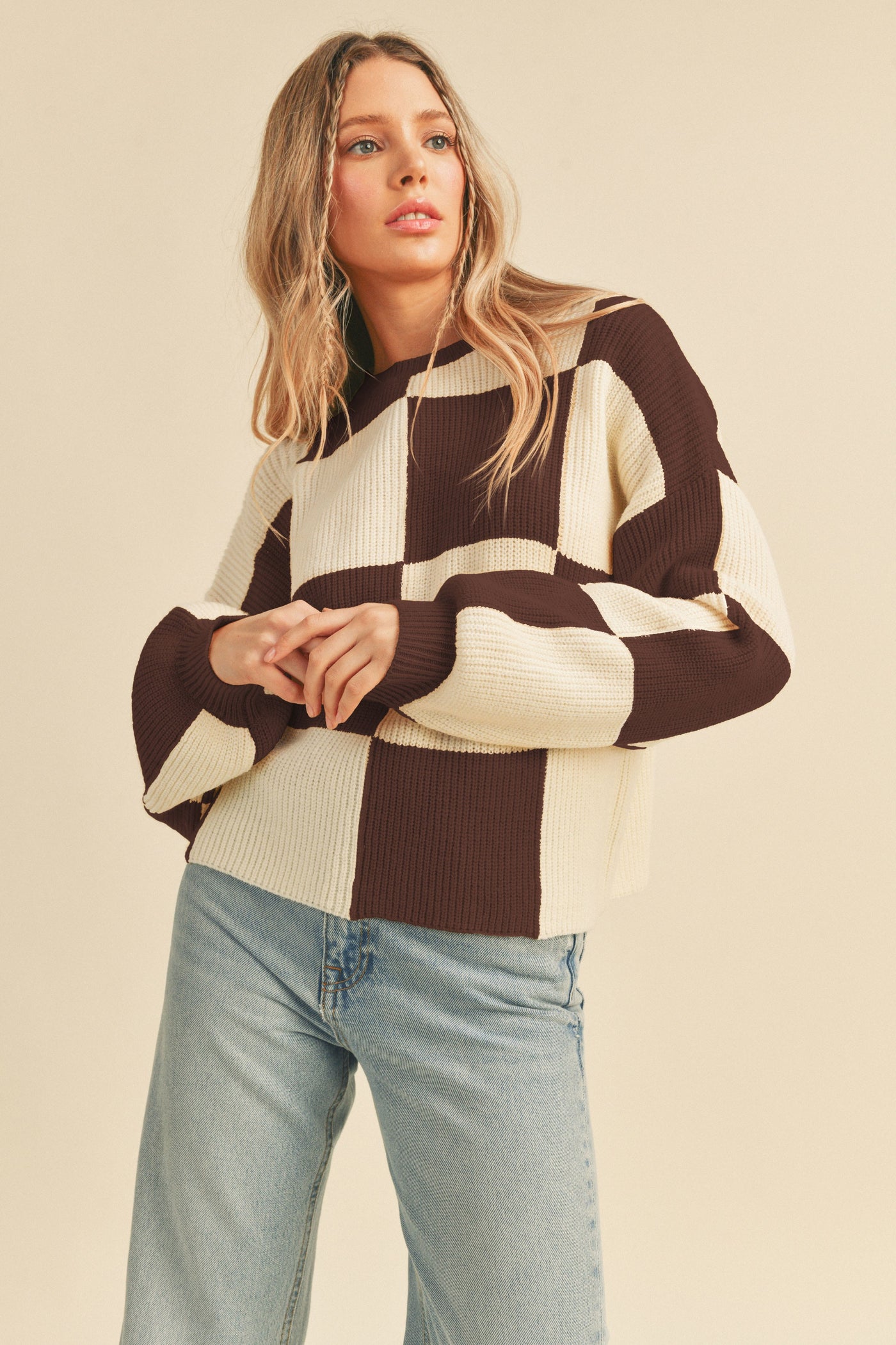 The Vana Checkered Sweater