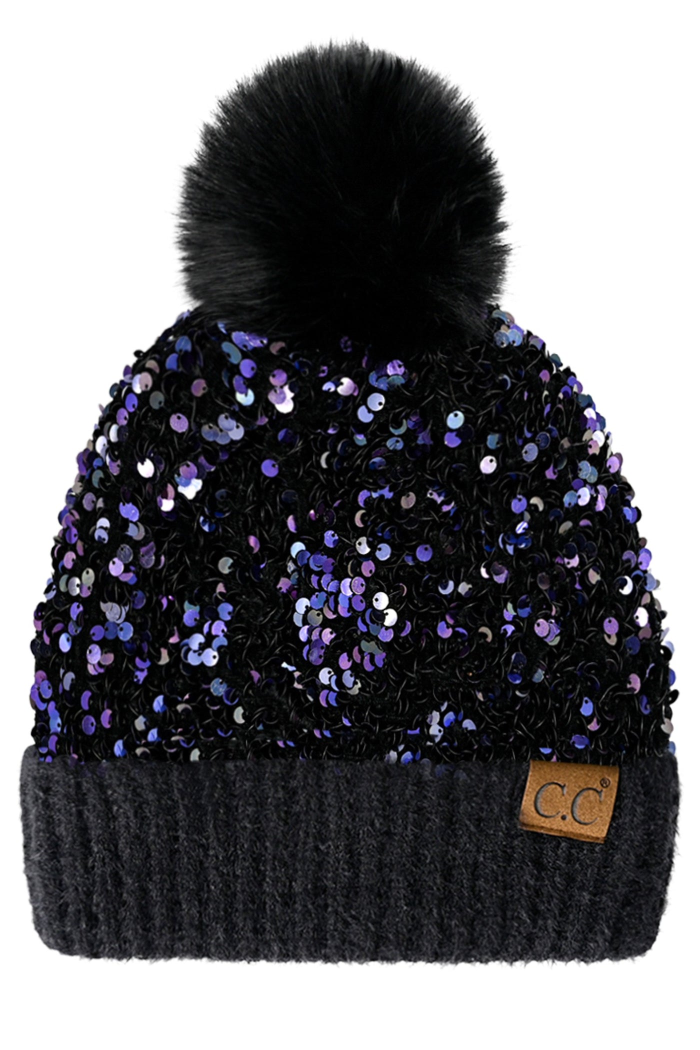 Sequin CC Beanie