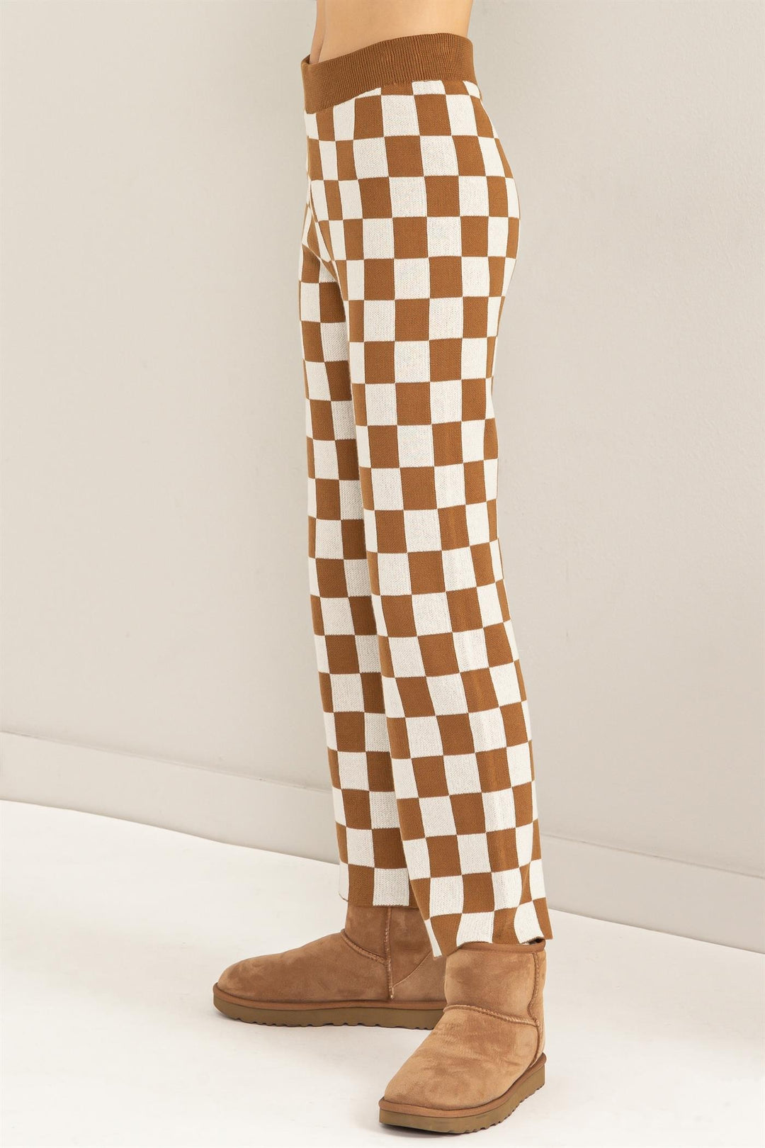 In Check Patterned Pants