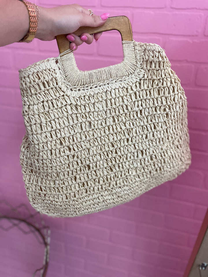 Rattan Tote Purse