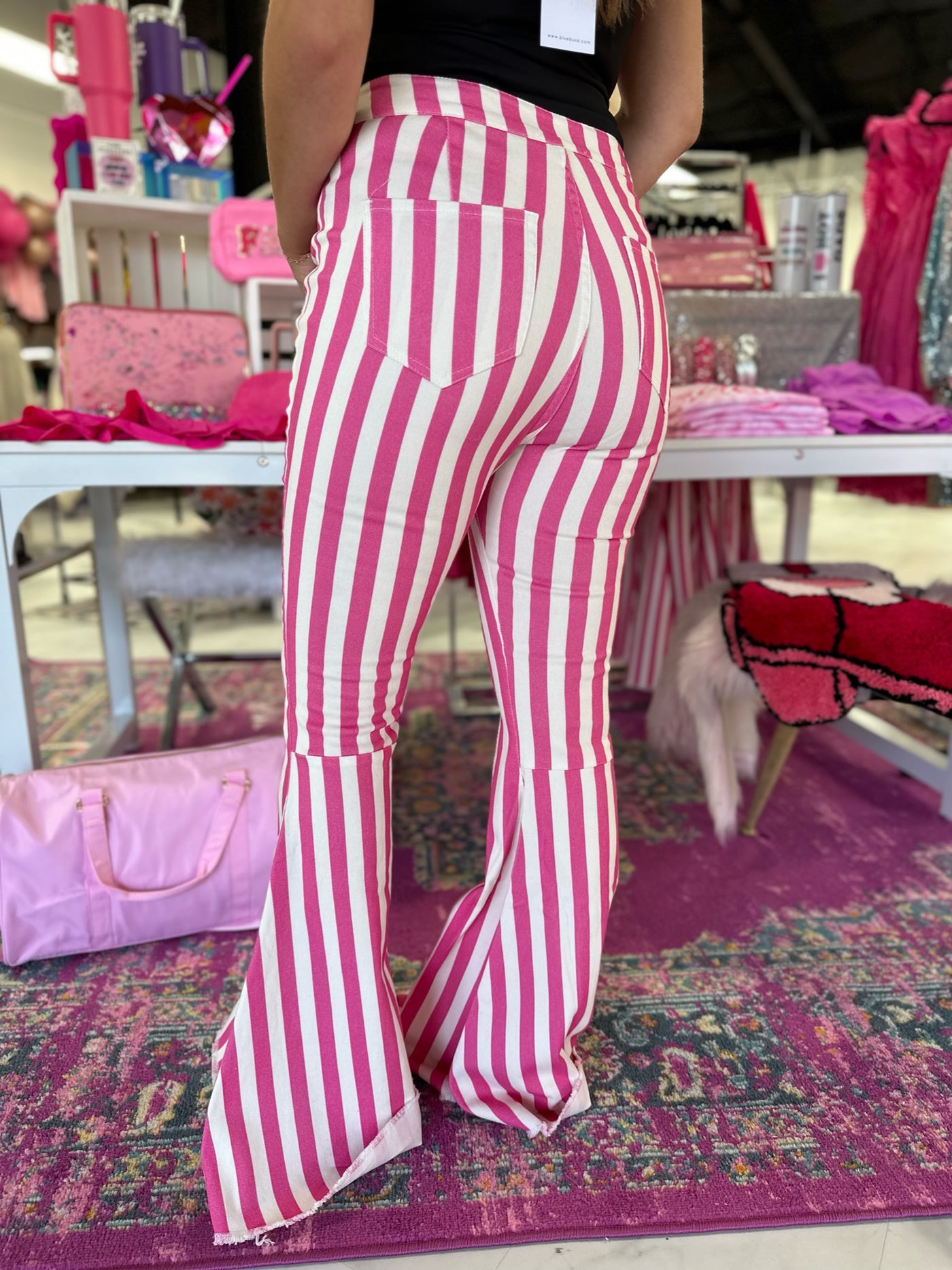 The Lanie Striped Bell Bottoms