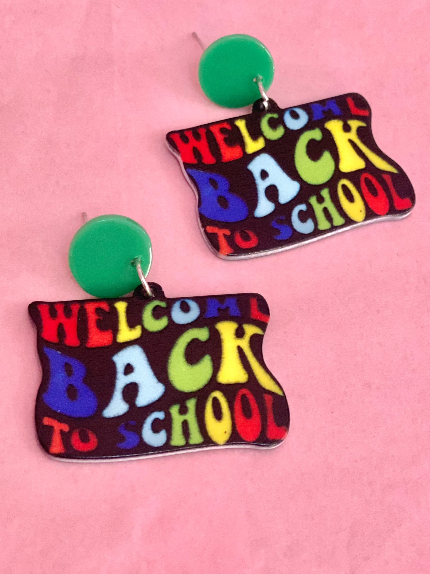 Back 2 School Acrylic Earrings