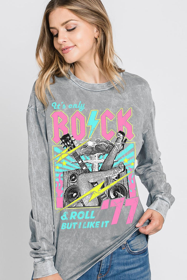 Rock N Roll Graphic Longsleeve Tee