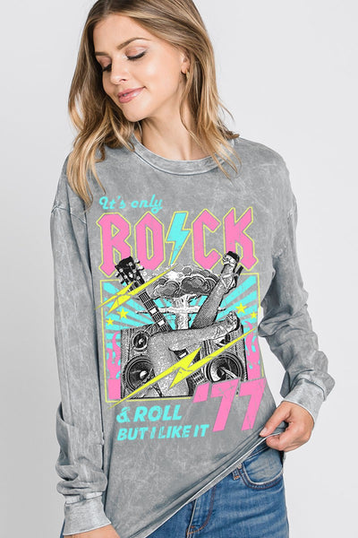 Rock N Roll Graphic Longsleeve Tee