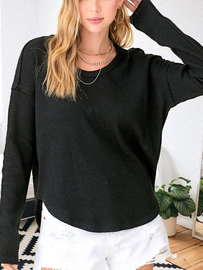 The Mae Waffle Knit Top