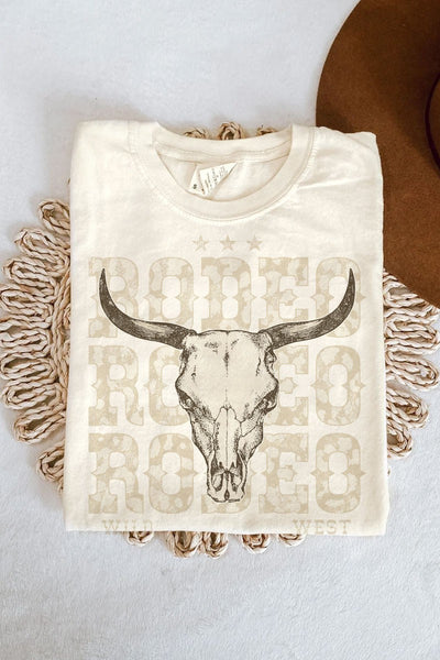 Rodeo Cow Skull Graphic Tee