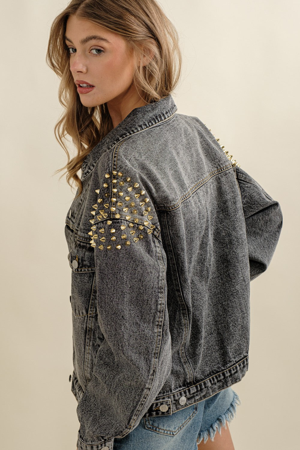 The Noelle Studded Denim Jacket