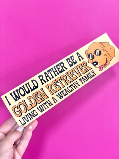 Golden Retriever Bumper Sticker