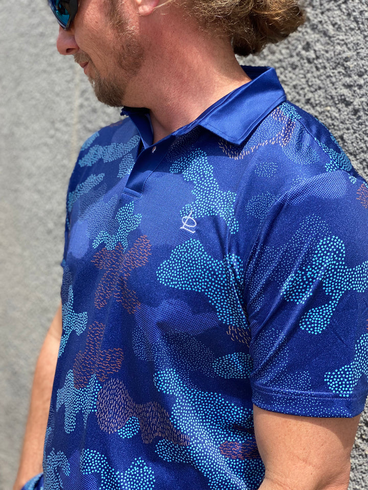 Atlantic Blue Camo Polo