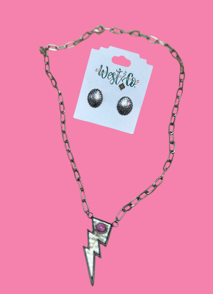 The Lacy Lightning Bolt Necklace