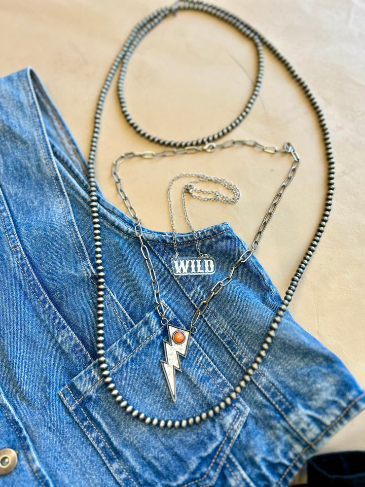The Lacy Lightning Bolt Necklace