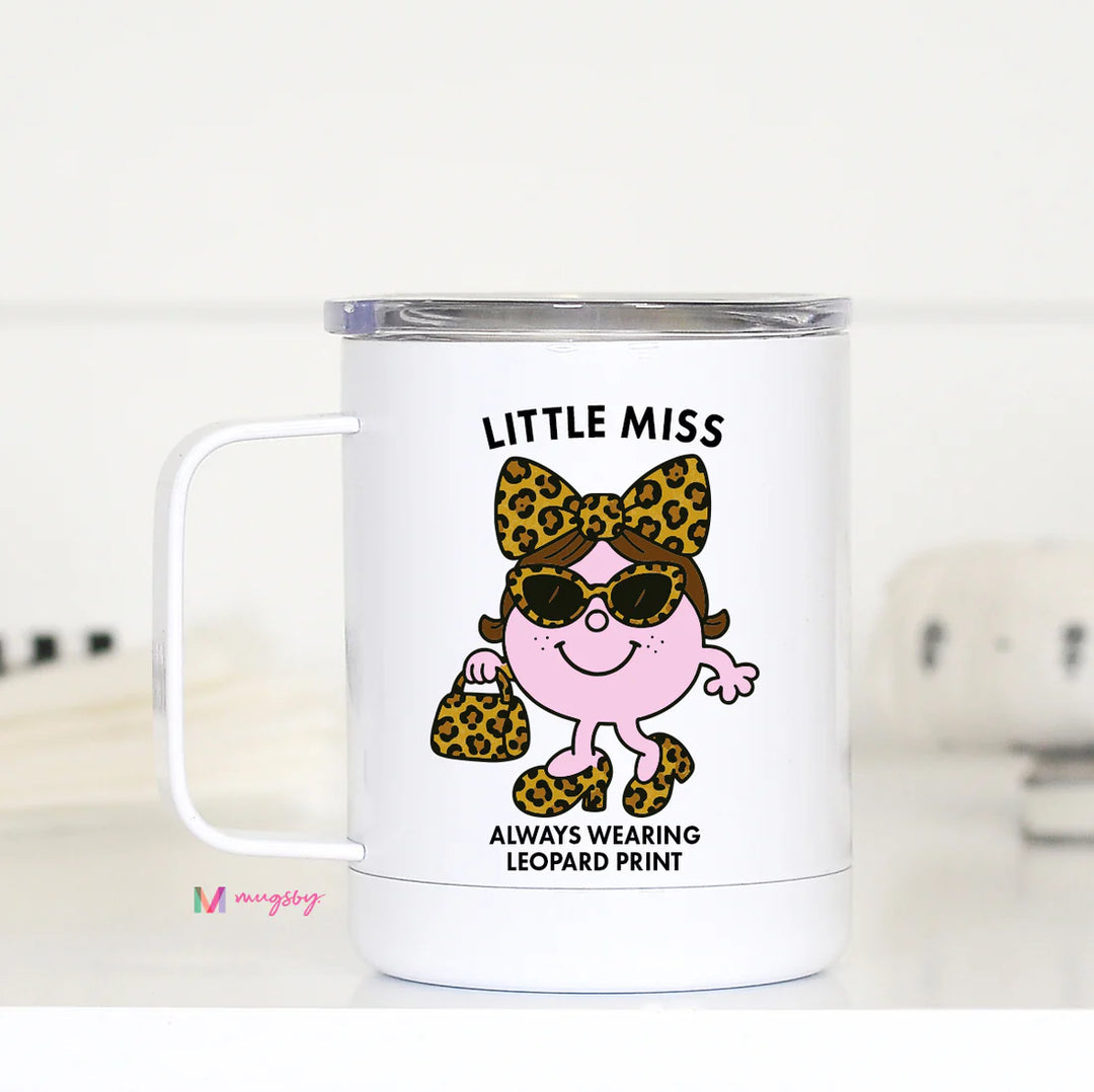 Little Miss Leopard Print Funny Travel Cup