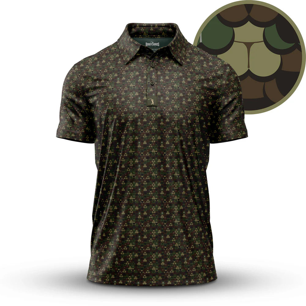 Whale Tail Camo Men’s Polo Shirt