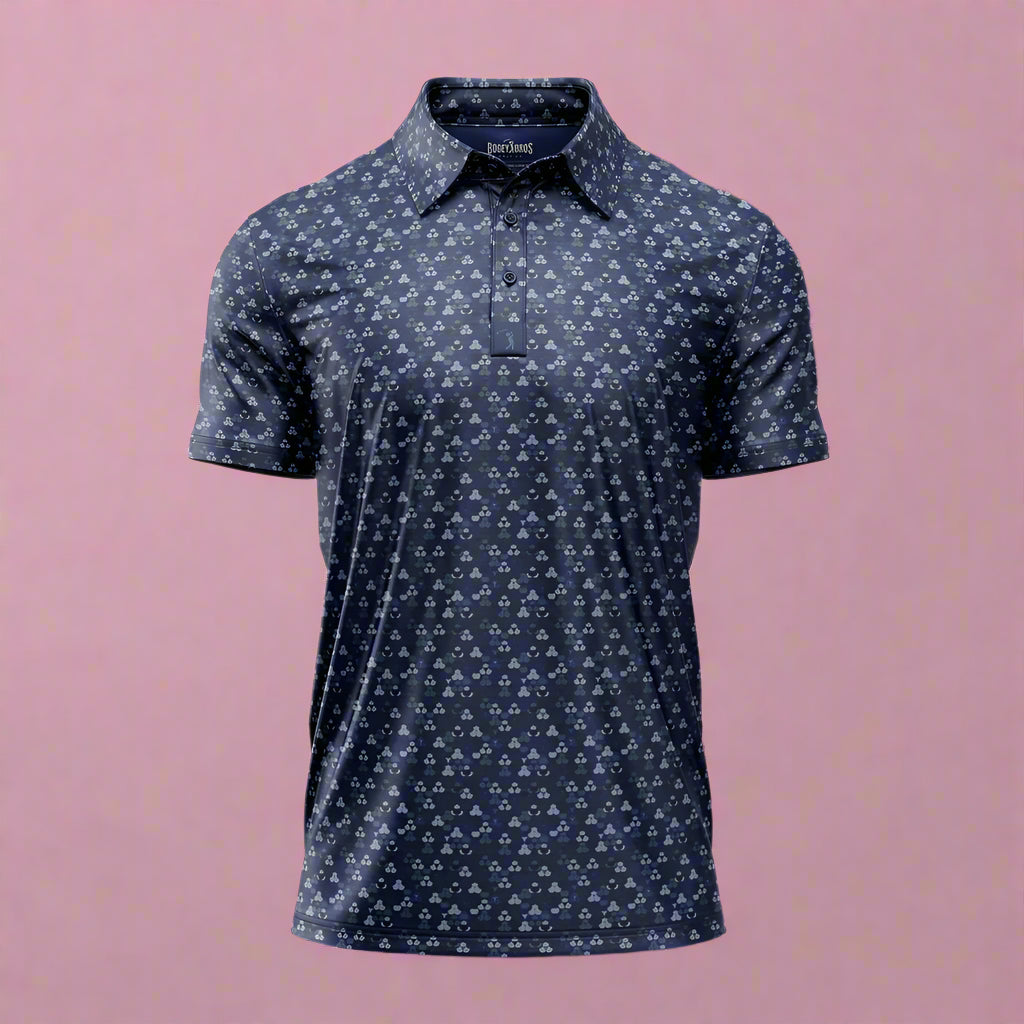 Whale Tail Navy Men’s Polo Shirt