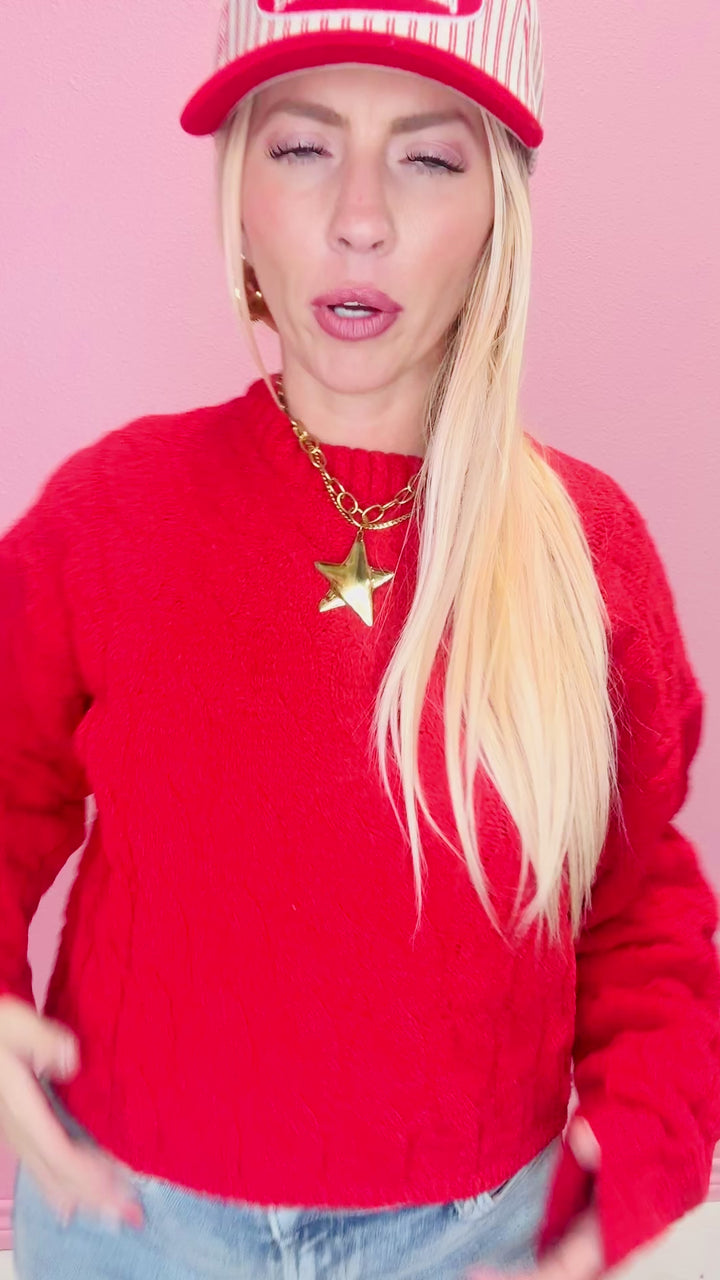 The Scarlet Crop Sweater