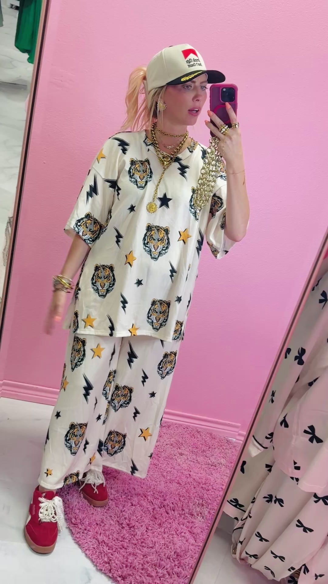 Mocha The Ellie Tiger Print Set