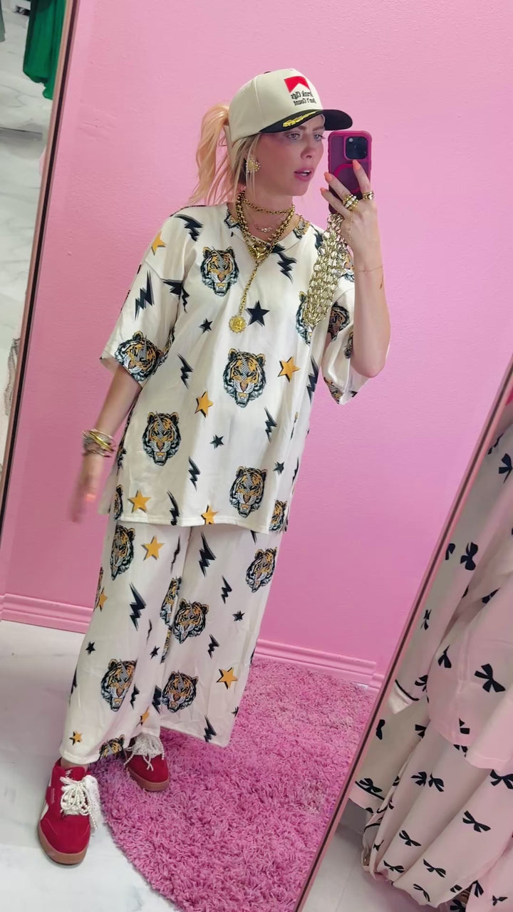 Mocha The Ellie Tiger Print Set