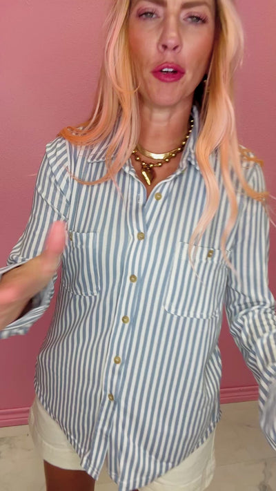 By The Sea Button Down Top