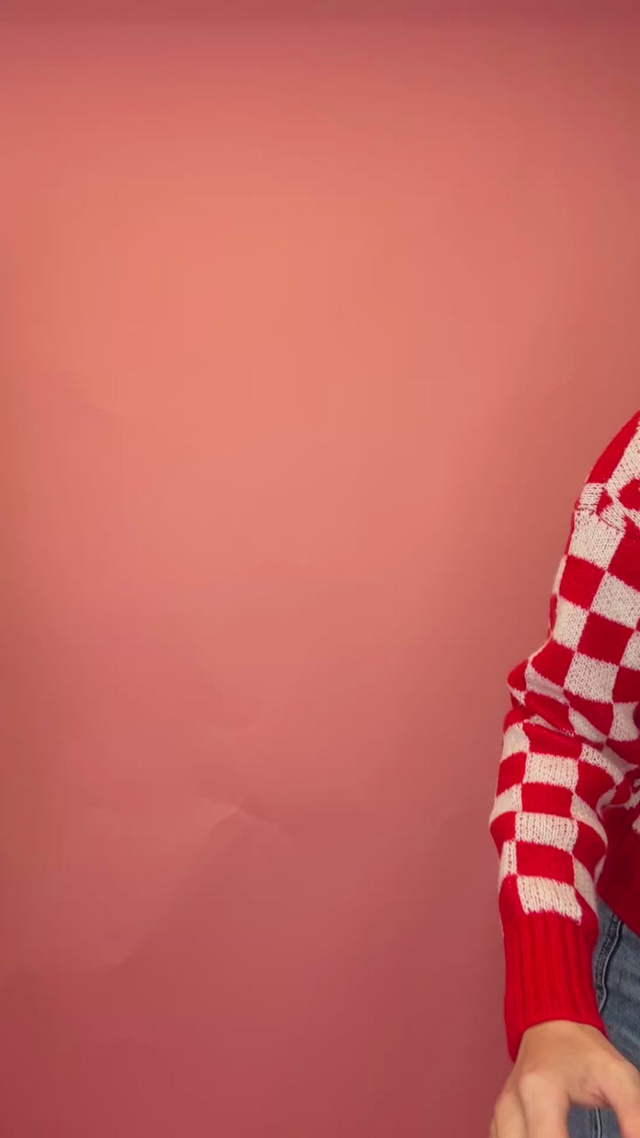Gingerbread Checkered Sweater