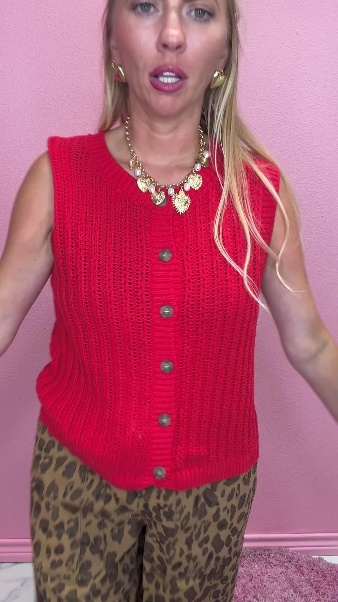 The Lila Crochet Knit Vest