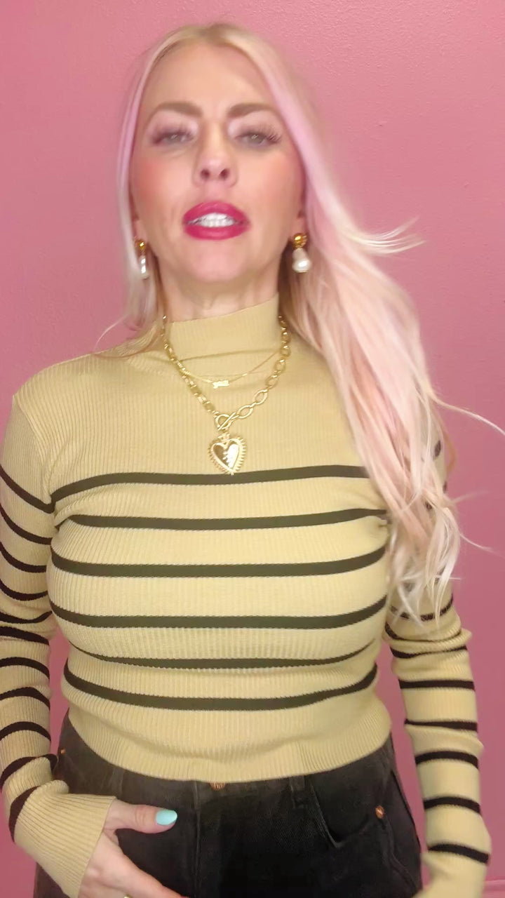 The City Stripe Knit Top