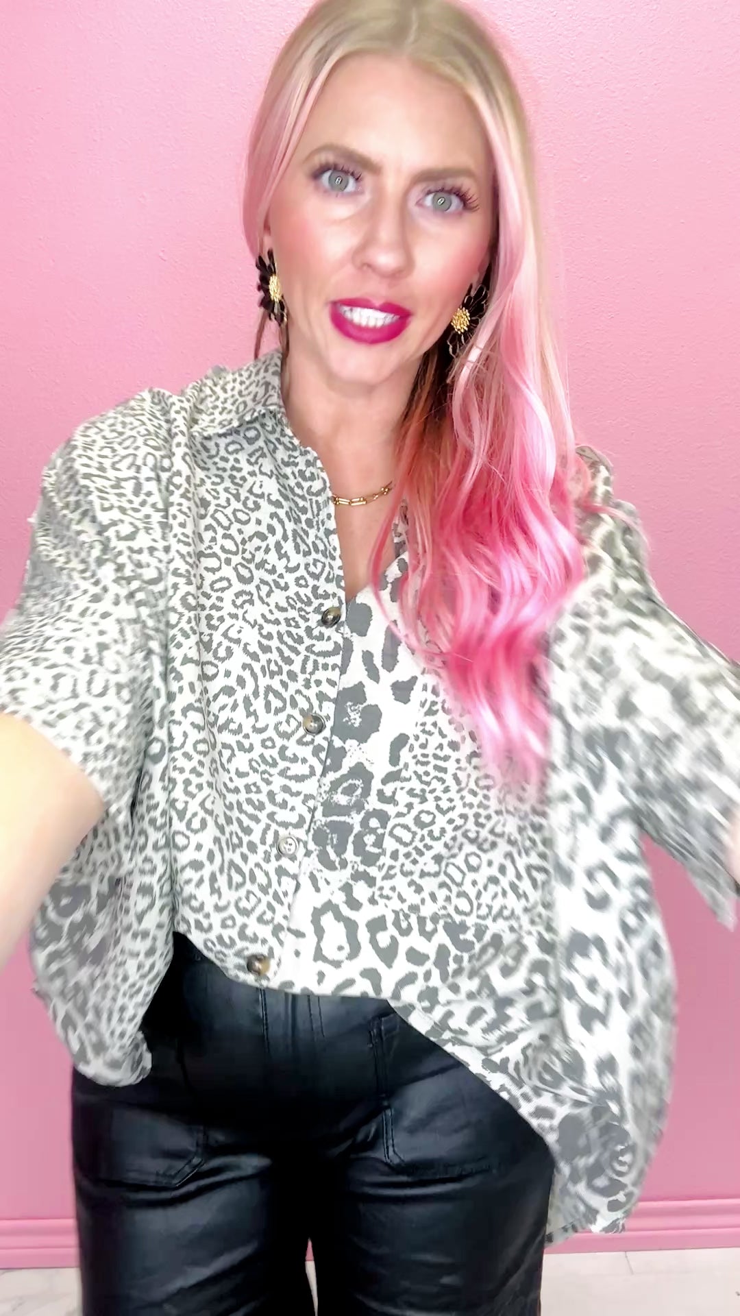 The Wild Card Leopard Button-Down