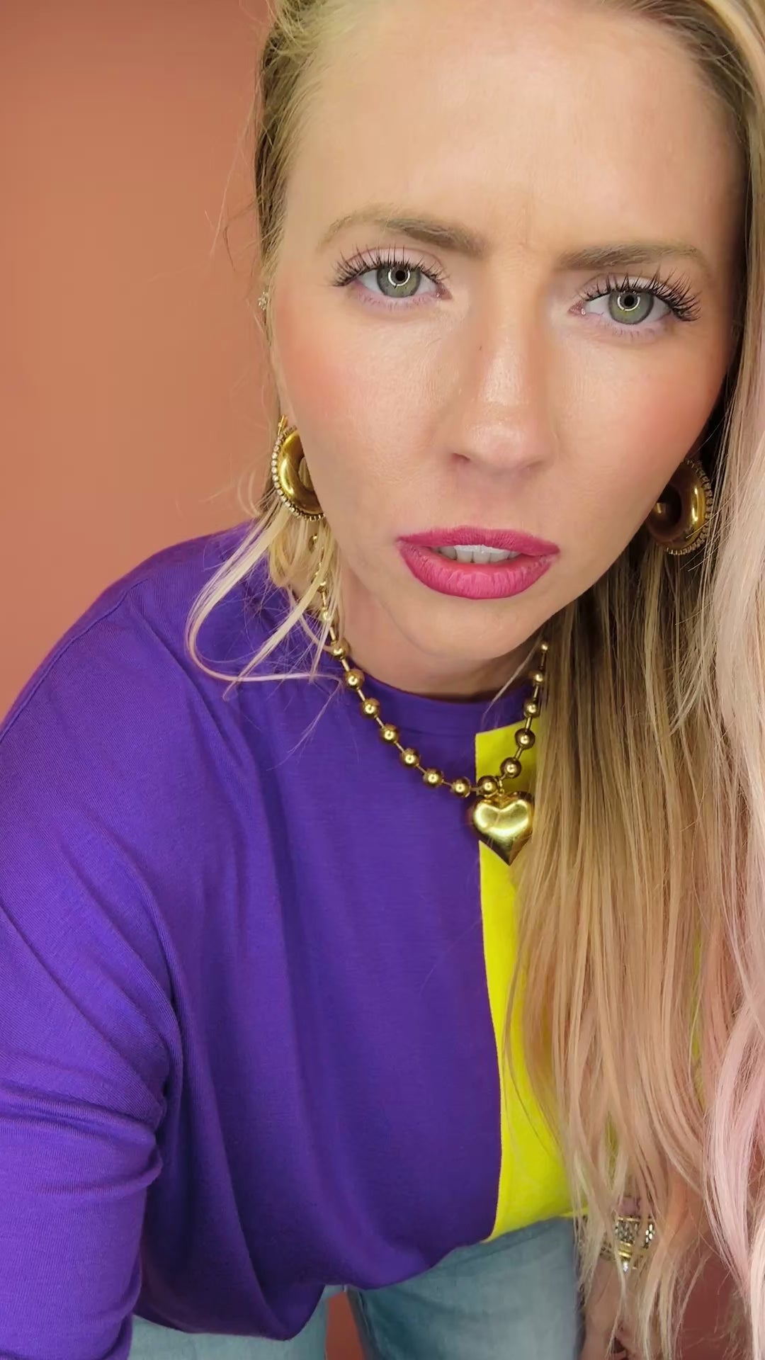 Purple & Yellow Game Day Top