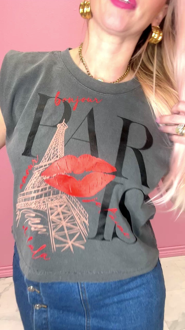 Paris Kiss Muscle Tee