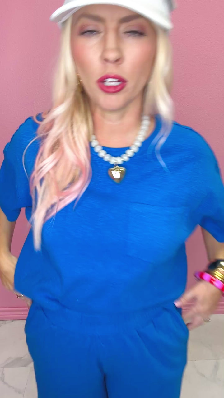 The Cobalt Slouch Top