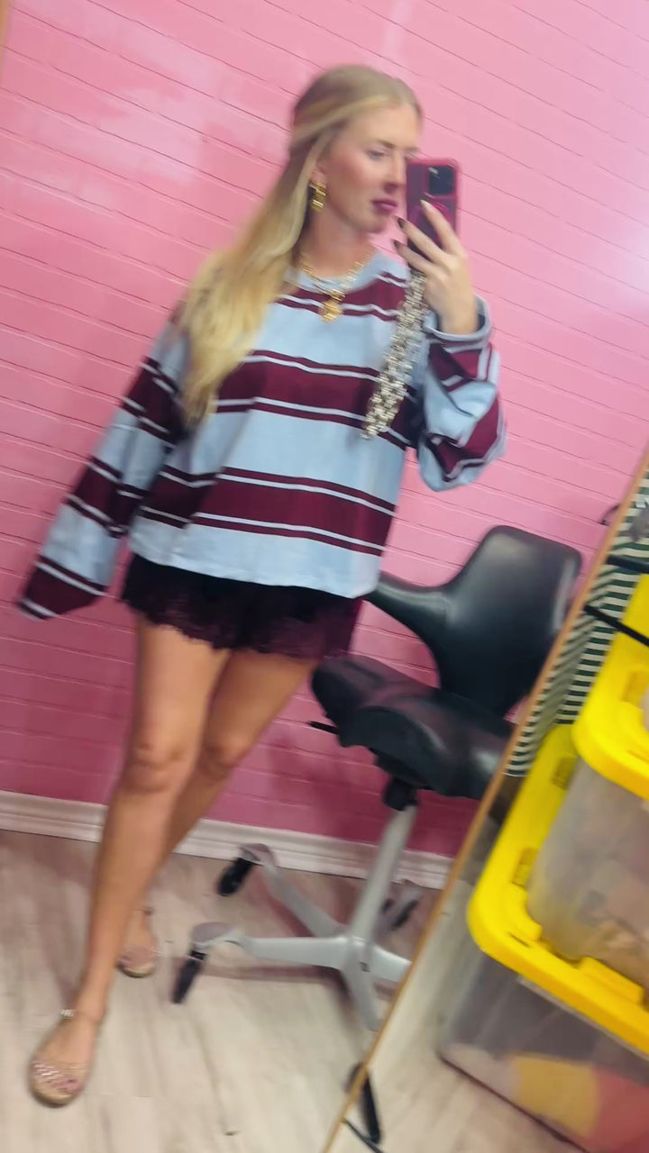 Stripe & Stitch Boxy Knit Top