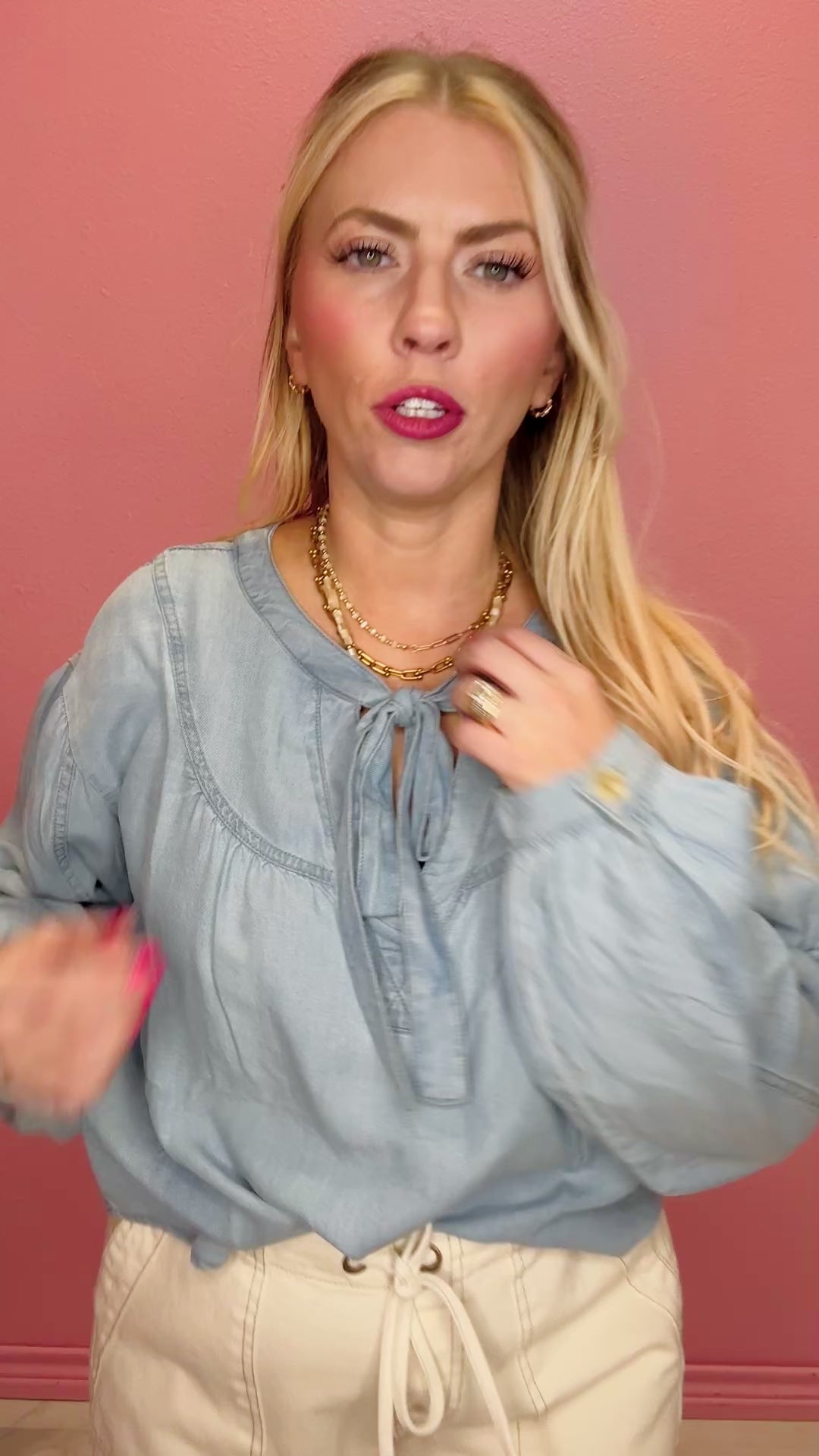 The Soft Spoken Chambray Top